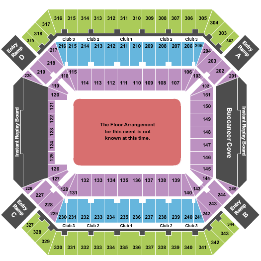 Raymond James Stadium Stadium Series Seating Chart